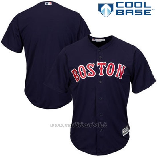 Maglia Baseball Uomo Boston Red Sox Majestic Blu Cool Base